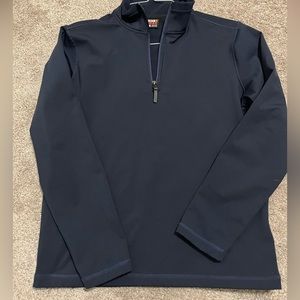Blue athletic quarter zip shirt